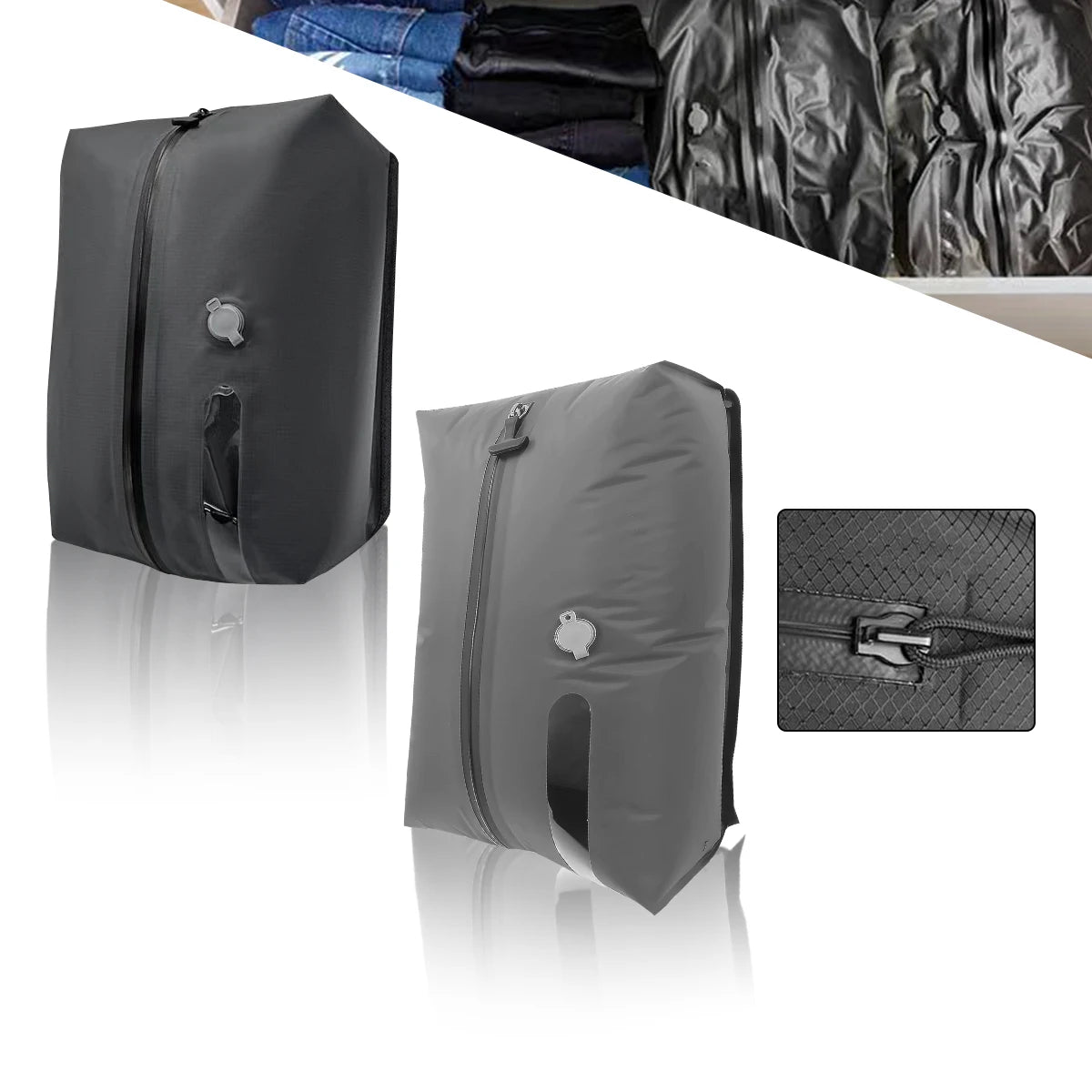 Vacuum Compression Bag Travel Luggage Vacuum Storage Bag Clothing Waterproof and Dustproof Air Bag Storage Compression Bag - KangaPeak