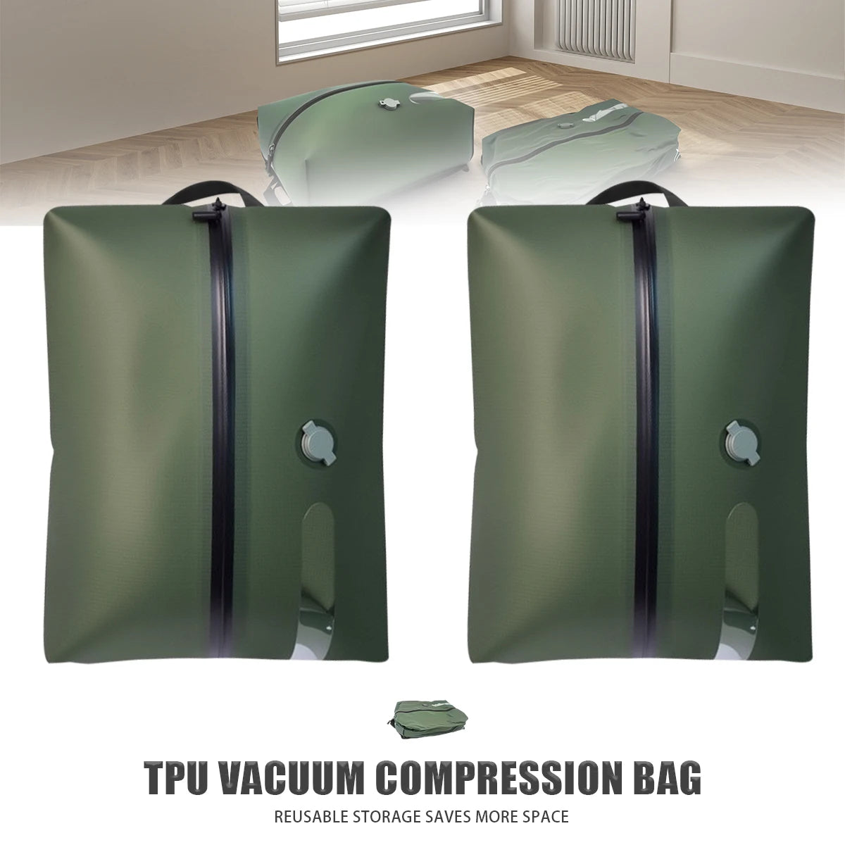 Vacuum Compression Bag Travel Luggage Vacuum Storage Bag Clothing Waterproof and Dustproof Air Bag Storage Compression Bag - KangaPeak